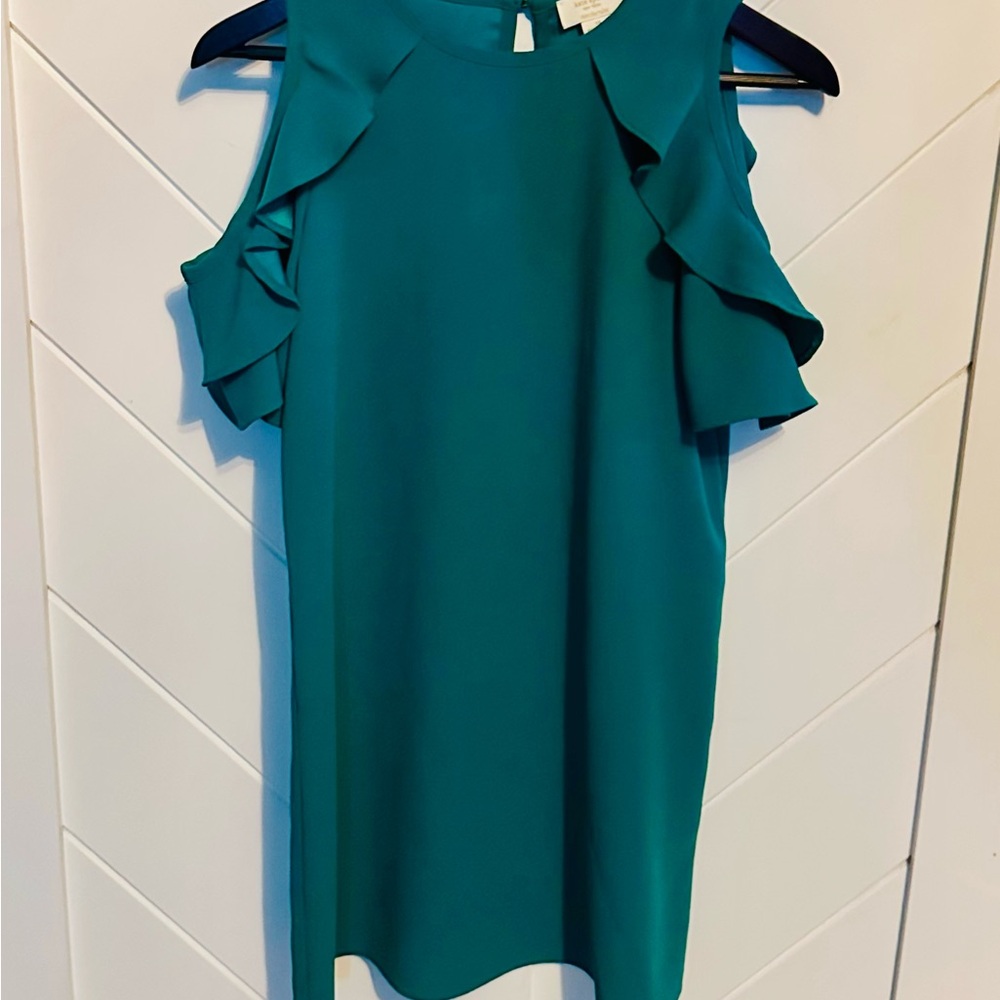 Kate Spade Kelly Green Ruffle  Dress